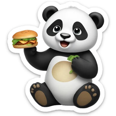 PANDA WITH FOOD  sticker