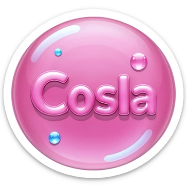 The name Crystal in pink bubble letters sticker