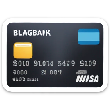 BLAG bank credit card  sticker