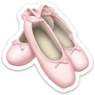 pastel pink ballet shoes sticker