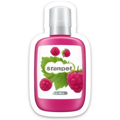 shampoo with a brand of raspberry sticker