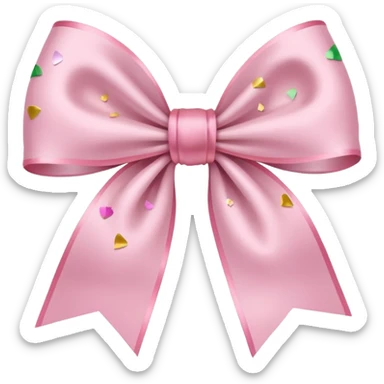 super pale pink bow as confeetti sticker