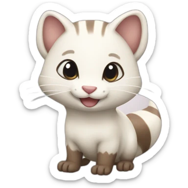 White Furret sticker