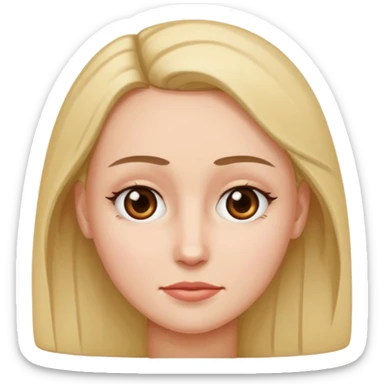 close-up of woman forehead, only face, no body, zoomed in sticker