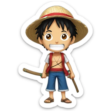luffy palestine sticker
