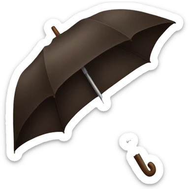 Dark brown umbrella sticker