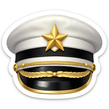 captain hat sticker