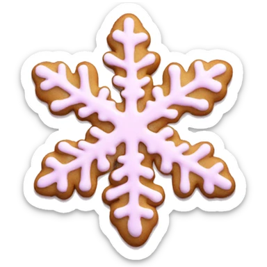 Light pink snowflake cookies sticker