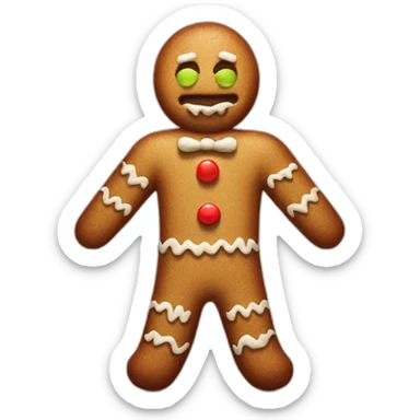 Sad gingerbread Man, shrek sticker