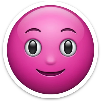 magenta color sphere,Negative : Emoji. sticker