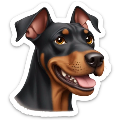 doberman bulldog sticker