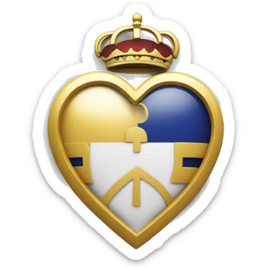 Heart wih real madrid logo sticker