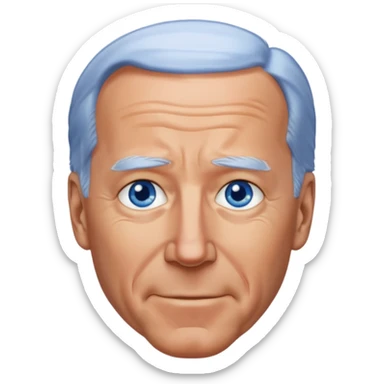 Joe Biden with blue eyes sticker