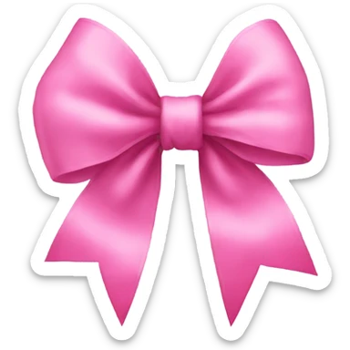 Pink bow sticker