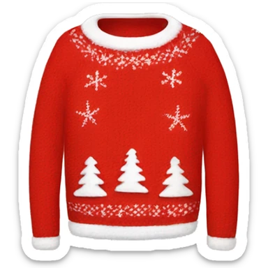 Kawaii Red Christmas sweater sticker