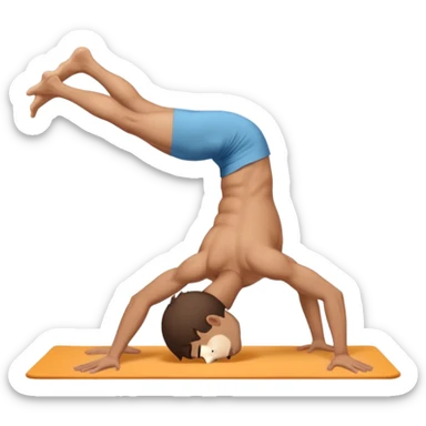 downward dog boy yoga pose sticker