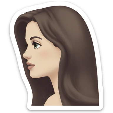 Lana del Rey side profile sad  sticker