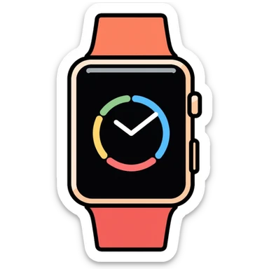 Apple brand smartwatch tracking rice consumption sticker
