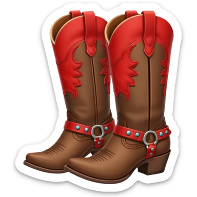 cowgirl boots cute a tiny bit of red on it NO TEAL  sticker