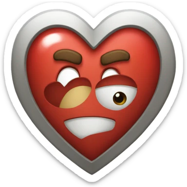 corazón bloqueado sticker