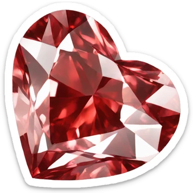 hear shaped diamond red color sticker