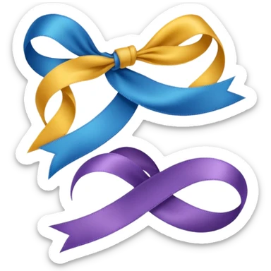 Ribbon of same design in all colors sticker