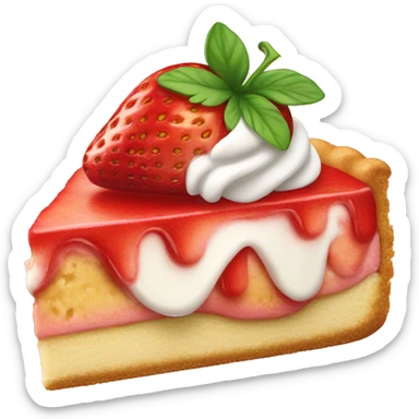 Strawberry shortcake slice sticker
