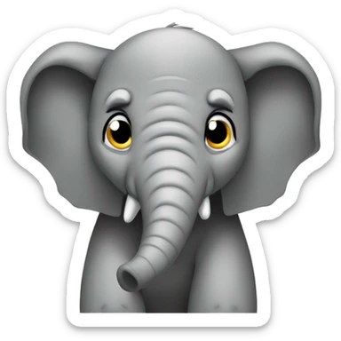 Angry elephant sticker