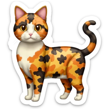 Tortoiseshell Cat Breed Full Body sticker