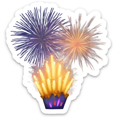 New years fireworks  sticker