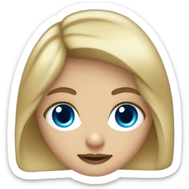 Dirty blonde girl with blue eyes sticker