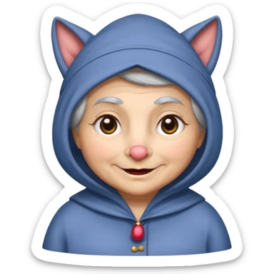 The big bad wolf is wearing Grandma's clothes. sticker