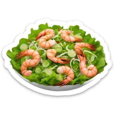 Salad with shrimps  sticker