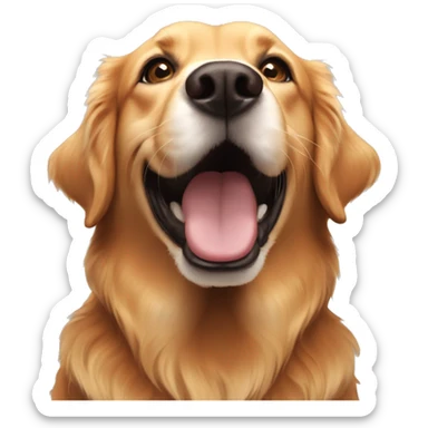 Auburn golden retriever sticker