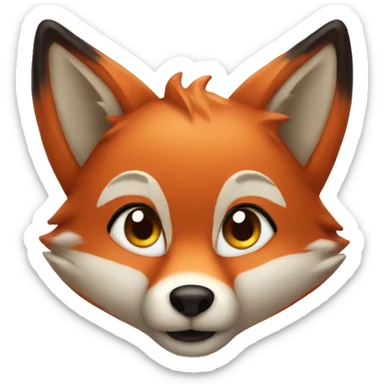 Christmas fox sticker