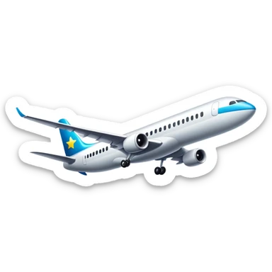 Airplane with led lights sticker