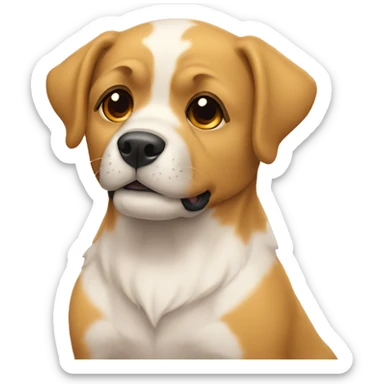 Perro abrazo al dueño sticker