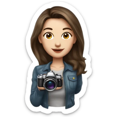 Olga Mayornikova brunette photographer sticker