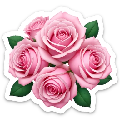 A beautiful cute pretty aesthetic pink rose bouquet sticker