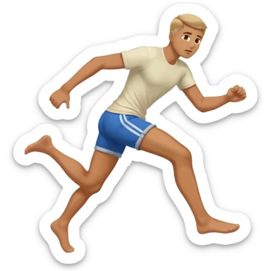 Man kicking at ground sticker