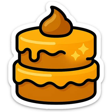 Make the cake appear even more golden and shiny, with enhanced golden highlights sticker