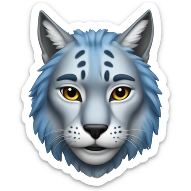 A blue lynx sticker