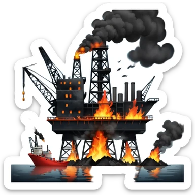 destruction of oil rig sticker
