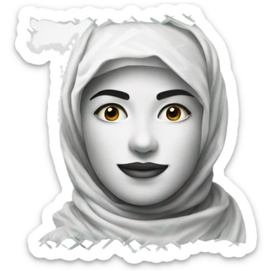 Keffiyeh design white slin sticker