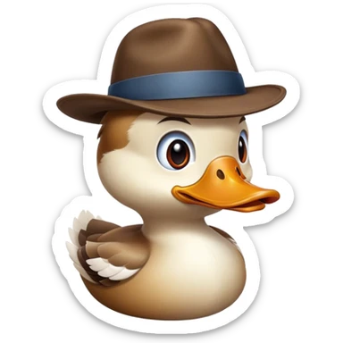 duck with fedora, stand-up comedy spotlight sticker