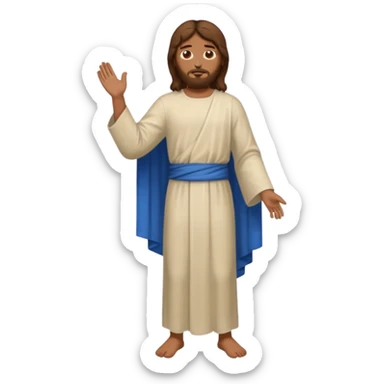 fullbody Lazarus, Jesus's friend, with brown hair, normal emoji style sticker
