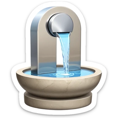 modern water fountain sticker