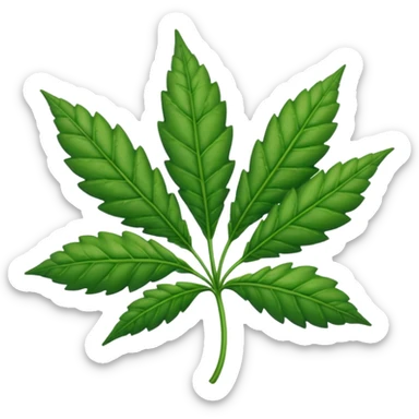 weed leaf sticker