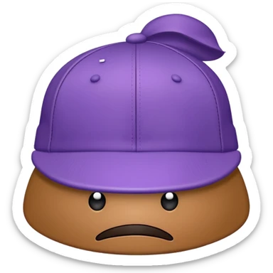 A plastic brown ball cap and the long rectangle purple. And looks like a BFDI style sticker