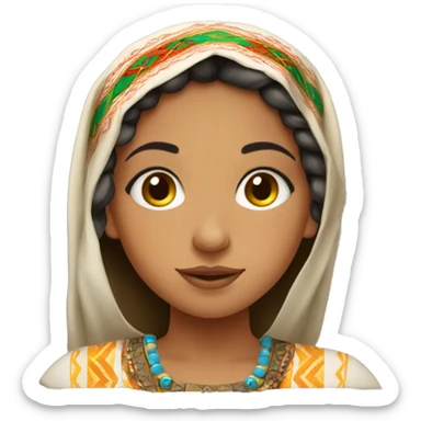 amazigh girl dressed from morocco sticker